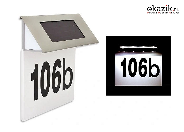 Tabliczka z numerem domu podświetlana diodami LED - Już nikt nie będzie miał problemów z trafieniem pod Twój adres
