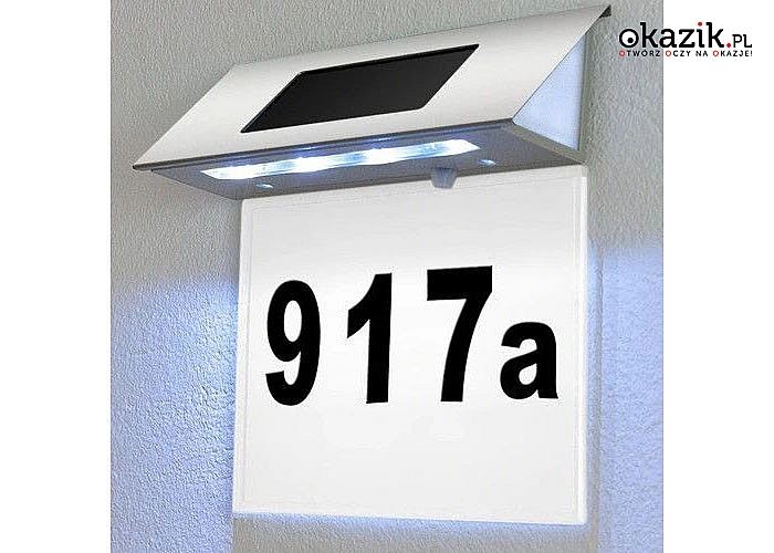 Tabliczka z numerem domu podświetlana diodami LED - Już nikt nie będzie miał problemów z trafieniem pod Twój adres