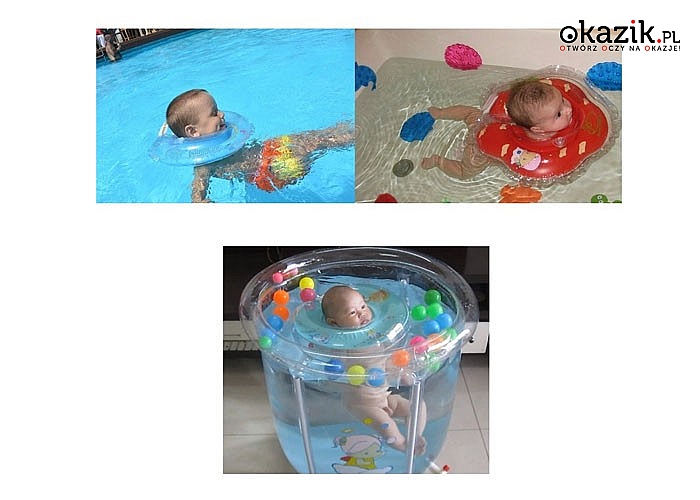 Rewolucja w kąpieli niemowląt - dmuchany kołnierz zapewni bezpieczeństwo podczas aktywności niemowląt w wodzie