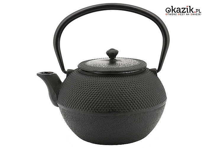 Żeliwny czajniczek pozwoli cieszyć się aromatem herbaty a postawiony na stole stanowić będzie elegancką dekorację