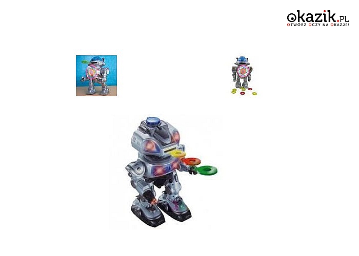 Chodzący robot z efektami świetlanymi i dźwiękowymi, idealna zabawka dla małych miłośników techniki