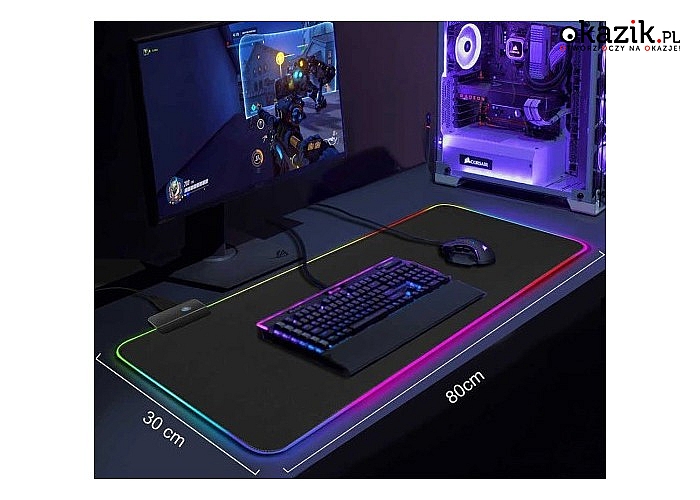 Nowoczesna podkładka gamingowa pod mysz idealny prezent dla osoby kochającej gry komputerowe i gadżety gamingowe