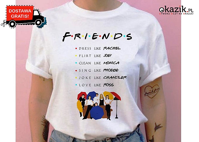Koszulka, którą pokocha każdy fan kultowego serialu Przyjaciele! Musisz ją mieć!