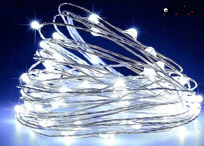 Lampki LED na baterie to sznur punktów świetlnych, służących do świątecznych iluminacji