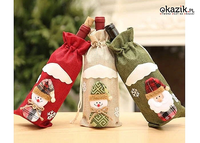 Uroczy pokrowiec na butelkę wina sprawi, że każdy świąteczny stół będzie wyjątkowy