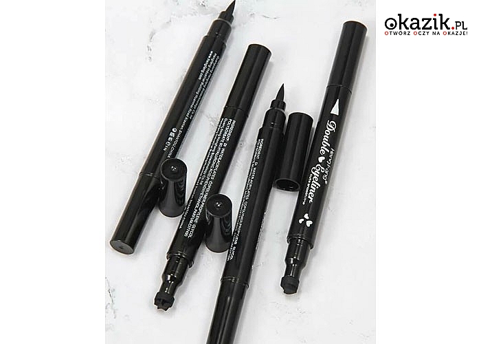 Eyeliner dwustronny ze stemplem serca, dzięki któremu...