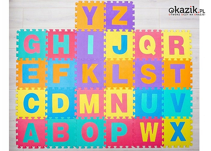 Mata edukacyjna dla dzieci – puzzle piankowe! 26 elementów – literki!