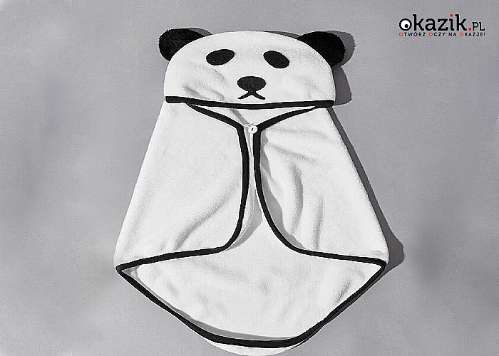 Uroczy ręcznik kąpielowy w formie pandy dla Twojego pupila