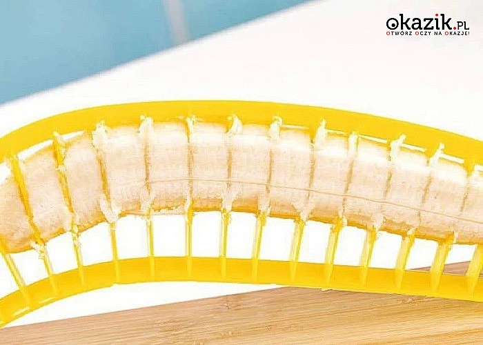 Dzięki temu urządzeniu szybko, łatwo i wygodnie pokroisz banany na równe kawałki