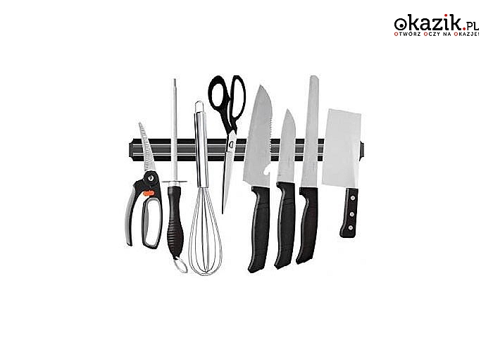 Listwa magnetyczna do noży i akcesoriów kuchennych pomoże zaoszczędzić miejsce w kuchni