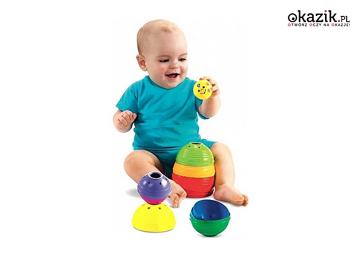Okrągłe kubeczki do układania, które stwarzają dziecku wspaniałe możliwości zabawy, i rozwoju zdolności manualnych