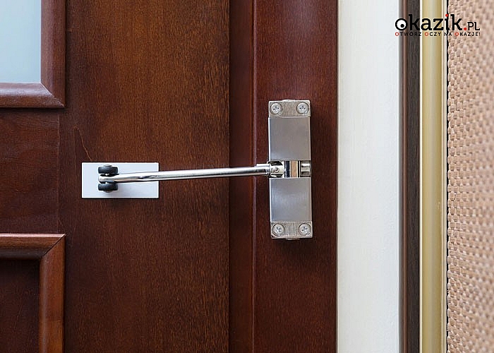 Samozamykacz drzwi o uniwersalnym zastosowaniu sprawdzi się do zamontowania na drzwiach zewnętrznych lub wewnętrznych