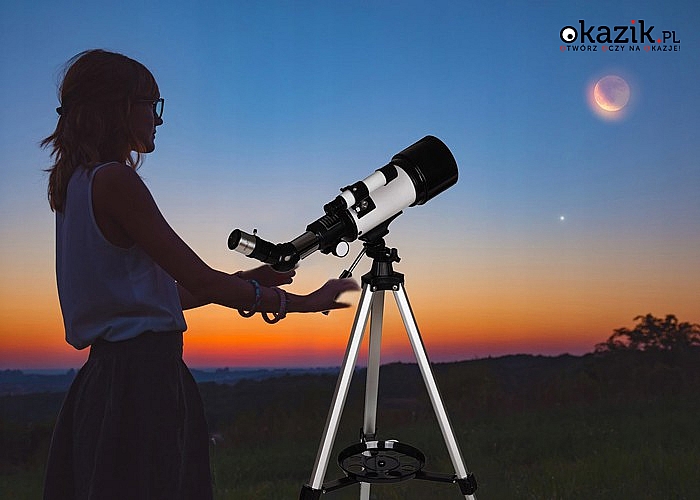 Uniwersalny teleskop astronomiczny luneta 70 mm 400 mm o ogromnym potencjale obserwacyjnym