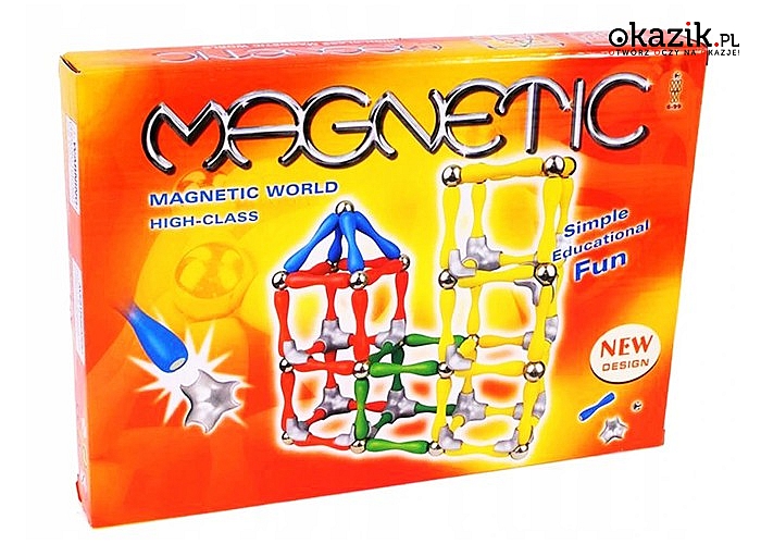 Magnetyczne klocki konstrukcyjne! 120 elementów! Układanka, która podbija świat swoimi możliwościami!