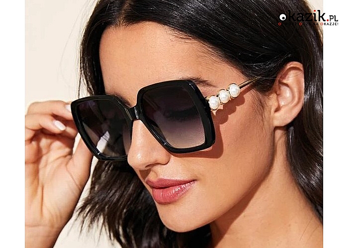 Okulary damskie przeciwsłoneczne kwadratowe wyglądają ekstrawagancko i niezwykle stylowo