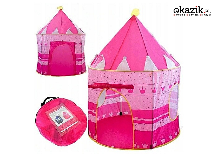 Kolorowe namioty-zamki zapewniają świetną i bezpieczną zabawę dla dzieci.