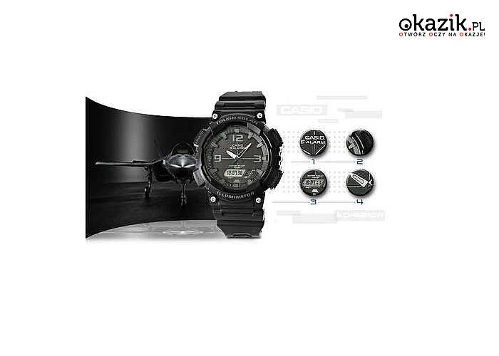 Zegarek CASIO to połączenie sportowego charakteru z funkcją ładowania słonecznego oraz mnogością funkcji