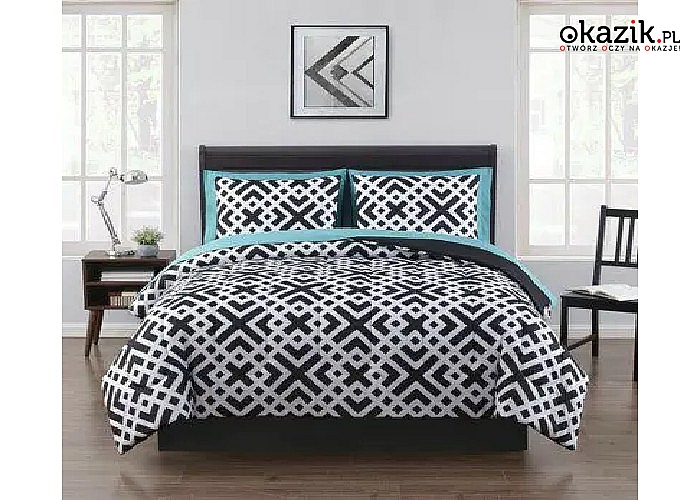 Idealna na duże łóżko- komplet pościeli bawełnianej 200x 220 w 6 wzorach do wyboru.