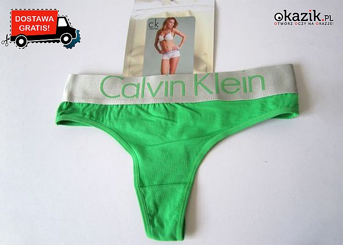 Stringi damskie Calvin Klein! 10 par! Mix kolorów! Wygodne i seksowne! Podkreślają sylwetkę!