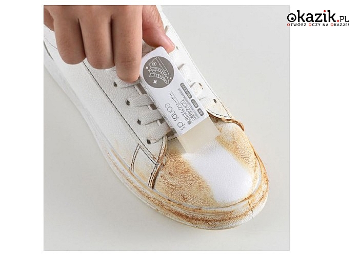 Idealnie czyste buty bez rys i przebarwień! Gumka do czyszczenia obuwia.