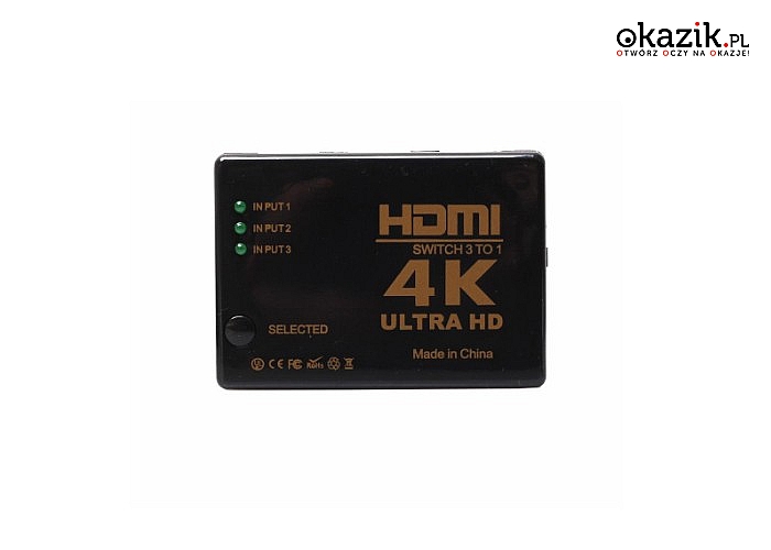 Switch Rozdzielacz Hdmi 3 w 1 3D 4K*2K HDCP