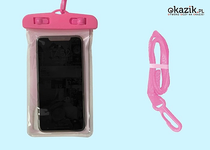 Wodoodporna torebka na telefon. Wzór z flamingiem lub biała