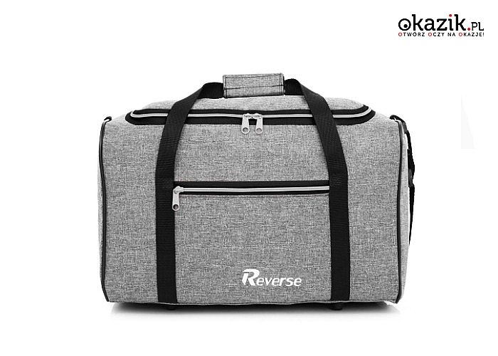 Torba renomowanej marki REVERSE - idealnie sprawdzi się jako bezpłatny bagaż podręczy podczas lotu liniami RYANAIR
