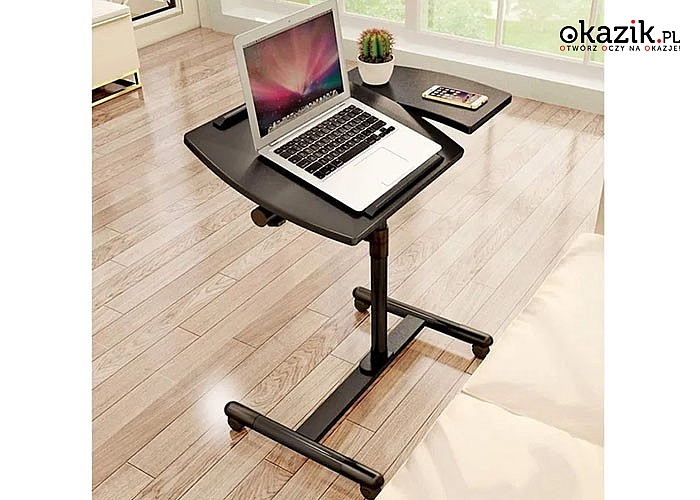 Wielofunkcyjne biurko na kółkach pod laptopa