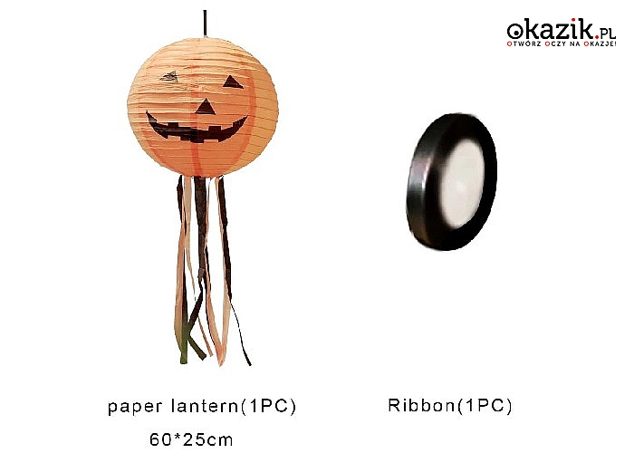 Idealna na Halloween! Papierowa latarenka- 2 wzory do wyboru.