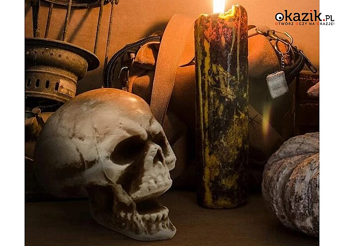 Świetny dodatek do Halloweenowych dekoracji- czaszka