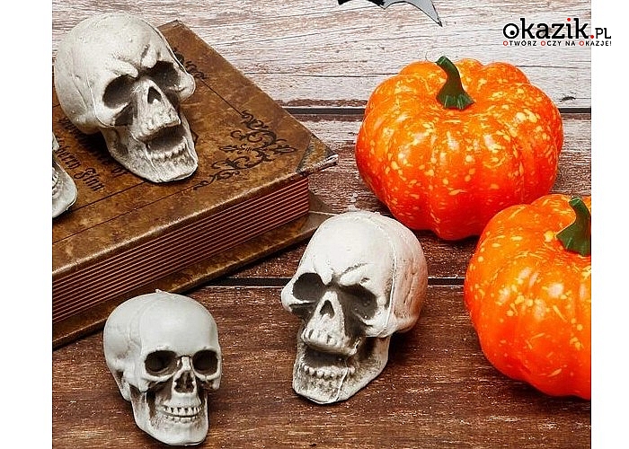 Świetny dodatek do Halloweenowych dekoracji- czaszka
