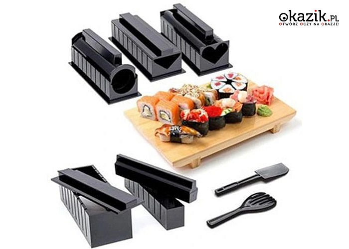 Zestaw 10 foremek do sushi! Przygotuj te pyszne danie we własnym domu!