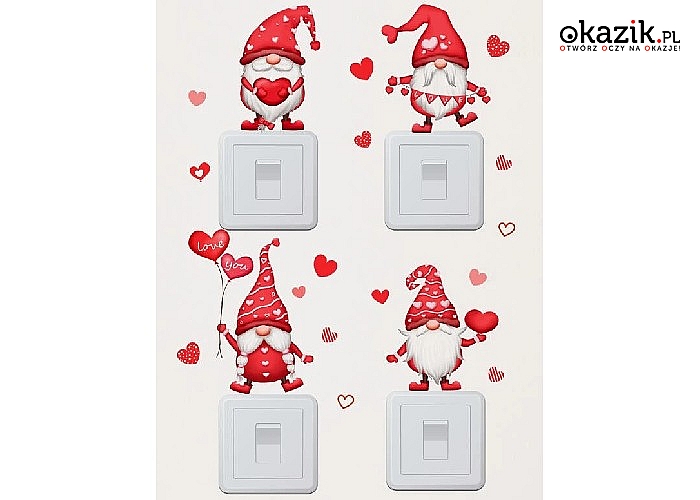 Zakochane skrzaty na Twoich ścianach! Walentynkowe naklejki dla każdego!