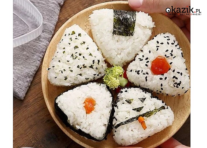 Bez obaw że się nie uda! Zestaw 2 trójkątnych foremek do sushi!