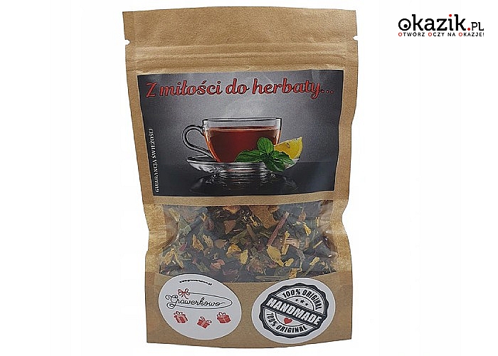 Aromatyczne połączenie czarnej, liściastej herbaty z korzenno- owocowym smakiem