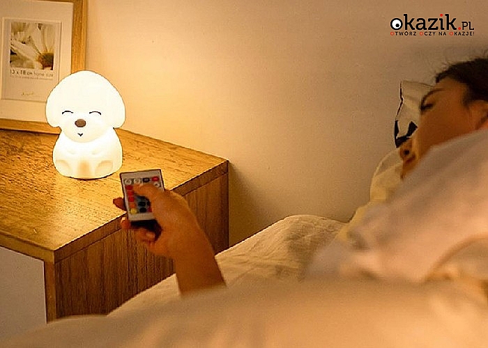 Rozjaśni nocne lęki! Dotykowa lampka w kształcie kotka lub pieska.