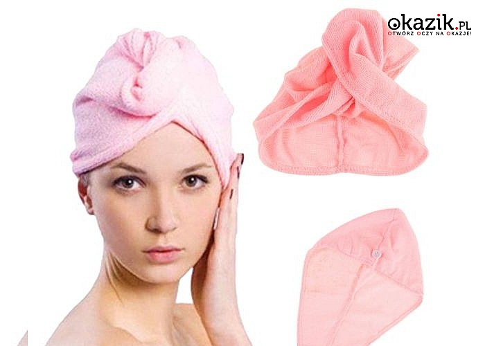 Zabezpiecz włosy po kąpieli! Uniwersalny turban- ręcznik do włosów!