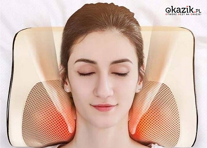 Poduszka masująca imitująca technikę masażu Shiatsu zapewni relaks w domowym zaciszu