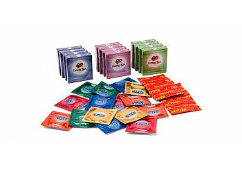 Zestaw różnych prezerwatyw marki Durex oraz Candy Lick. Wysyłka GRATIS! (od 29.99zł)