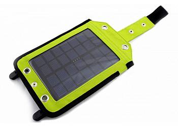 Ładowarka solarna 2.5W z akumulatorem 3000mAh, Li-Poly, zielona