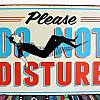 Metalowy poster  "Do not disturb". Plakat o wymiarach 20x30 cm.