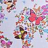 Kreatywny obraz z mapą świata ułożoną z kolorowych motyli na białym tle. (55 zł)